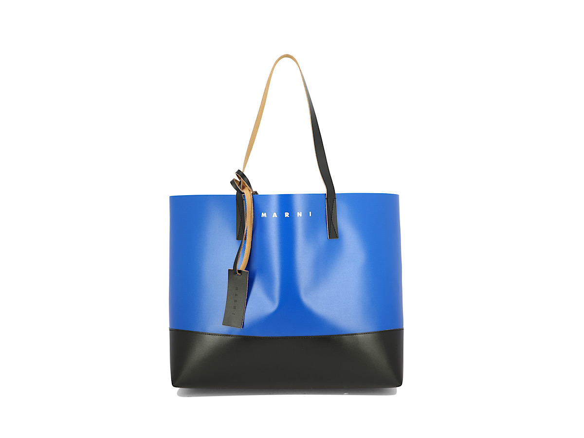 Buy Marni Tribeca Shopping Bagblue Poliestere at Sasom – Authentic and Ready to Ship