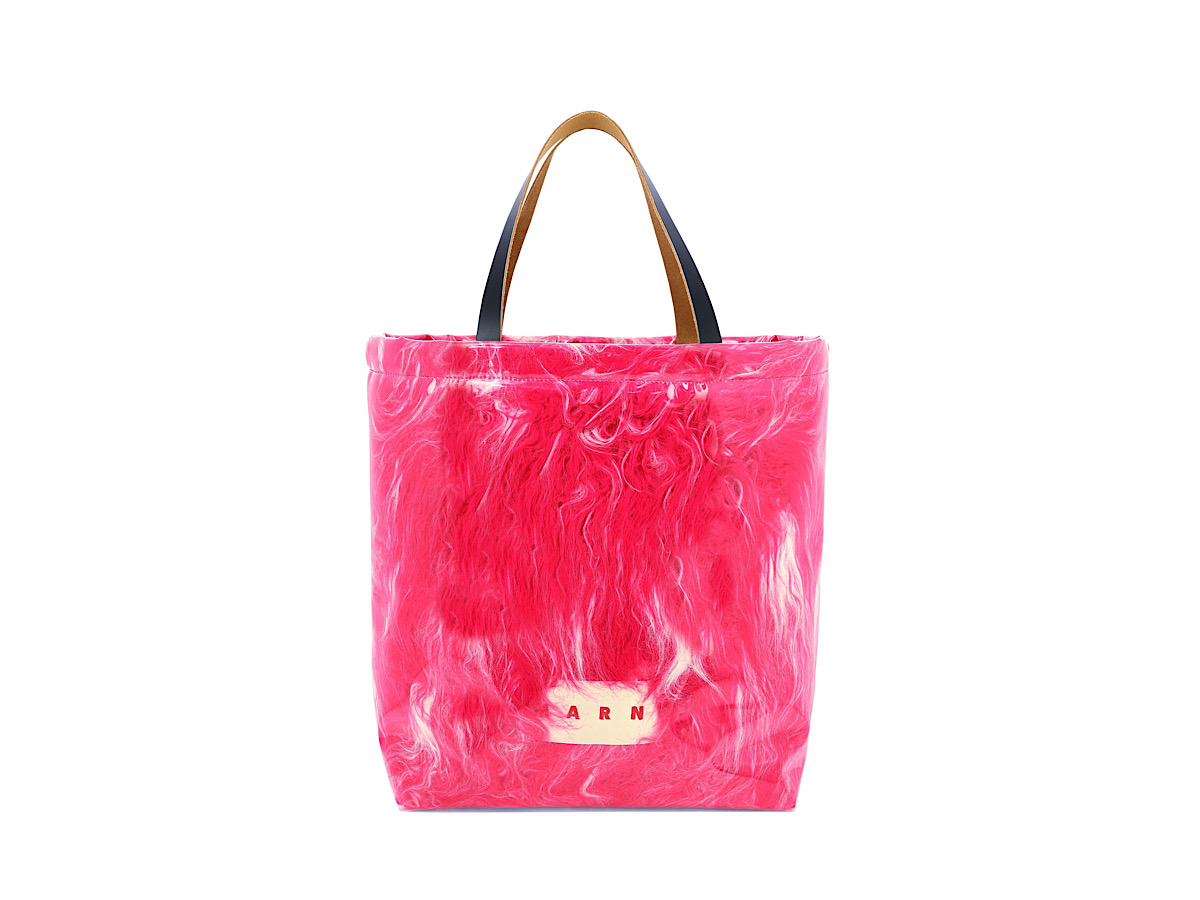 Buy Marni Tribeca Shopping Bagfuchsia Poliuretano at Sasom – Authentic and Ready to Ship