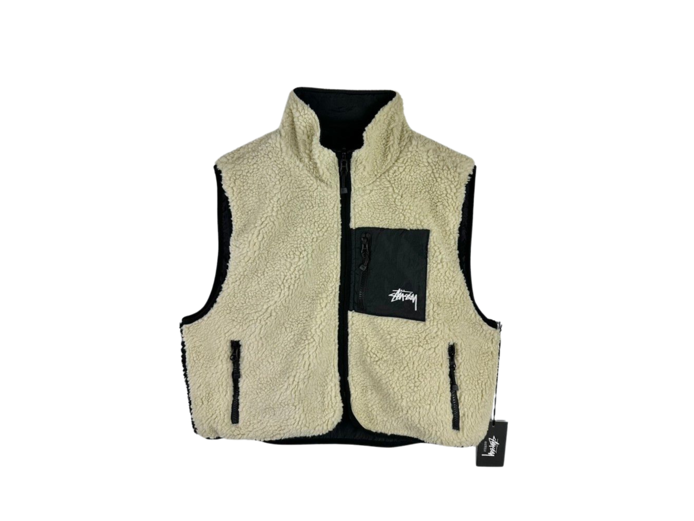 Stussy リバーシブル ジャケット 8Ball Reversible Cropped Vest Buy Stussy 8 Ball Reversible Cropped Vest Black | SASOM