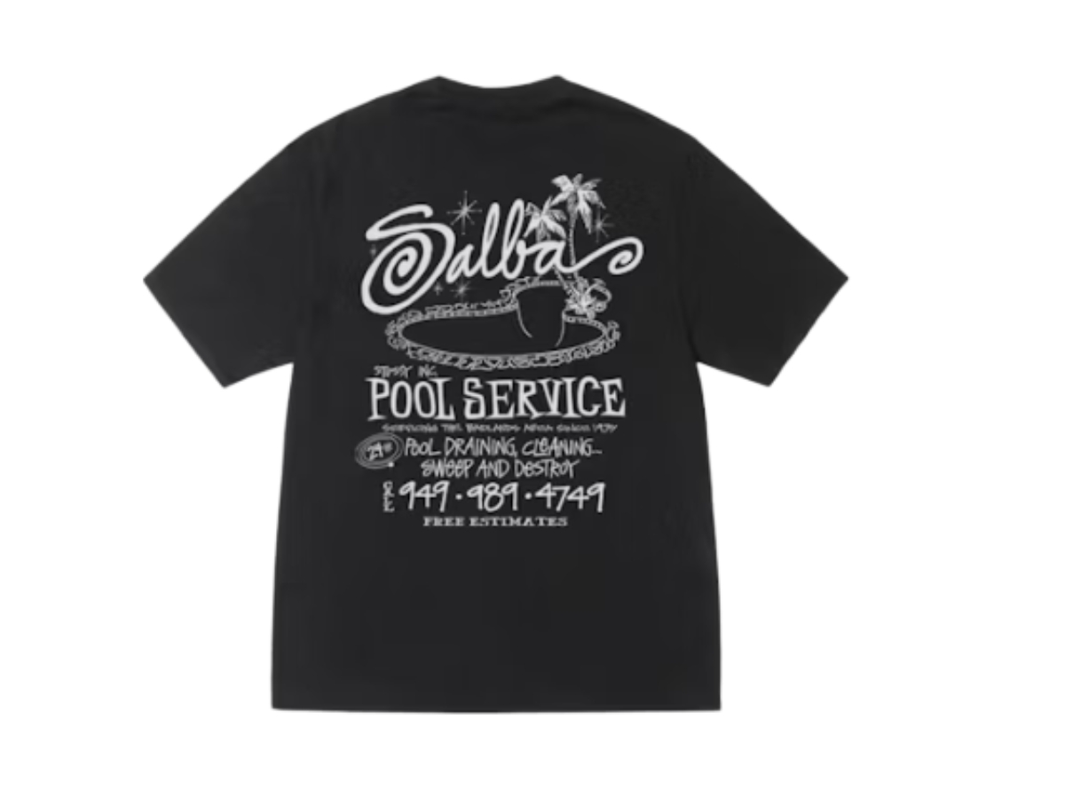 Stussy Pool Service Pigment Dyed Tee Black | ของแท้
