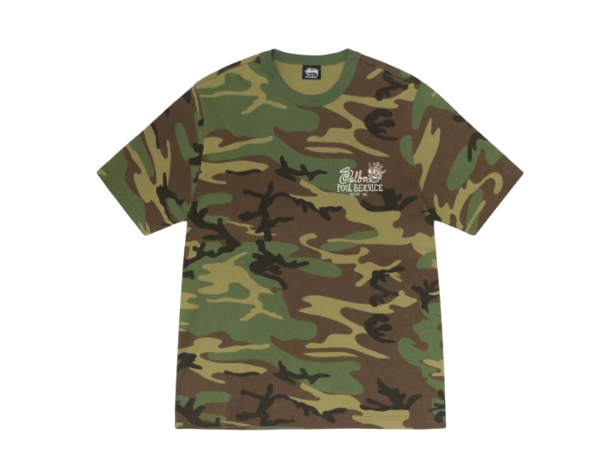 Buy Stussy Pool Service Pigment Dyed Tee Camo (SS25) | SASOM