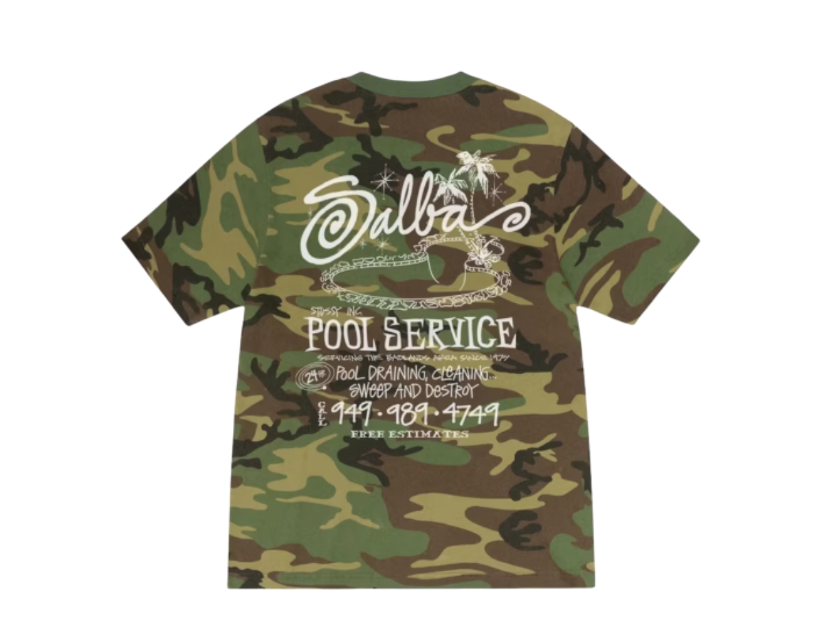 Buy Stussy Pool Service Pigment Dyed Tee Camo (SS25) | SASOM