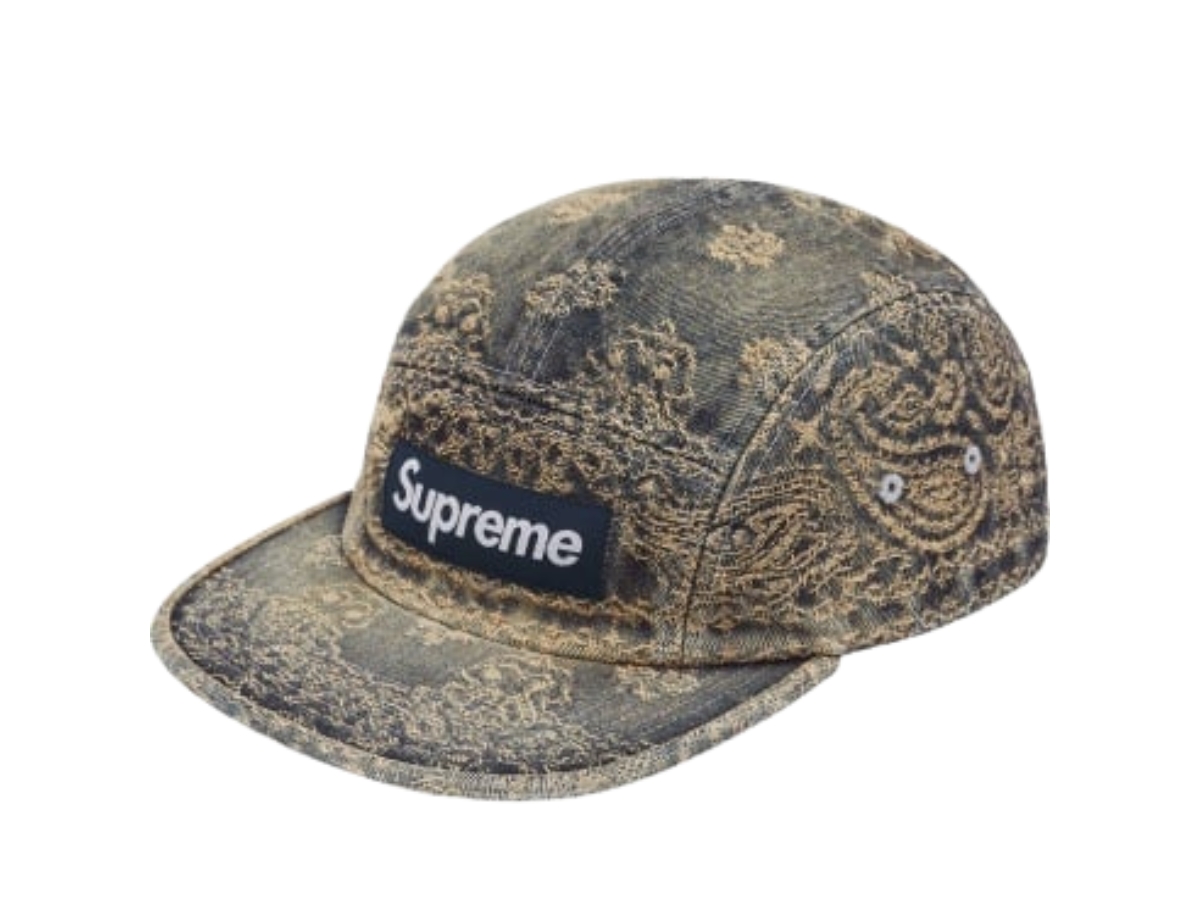 Buy Supreme Bandana Jacquard Denim Camp Cap Blue | SASOM