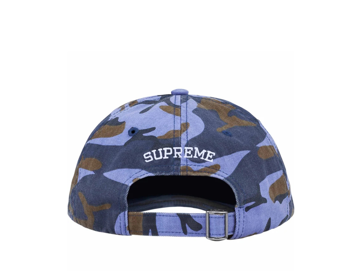 https://d2cva83hdk3bwc.cloudfront.net/SUP-HATASPCSL6PBCJ4KM-supreme-pigment-coated-s-logo-6-panel-blue-camo-2.jpg
