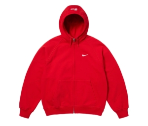 Supreme x Nike Zip Up Hooded Sweatshirt Red | ของแท้