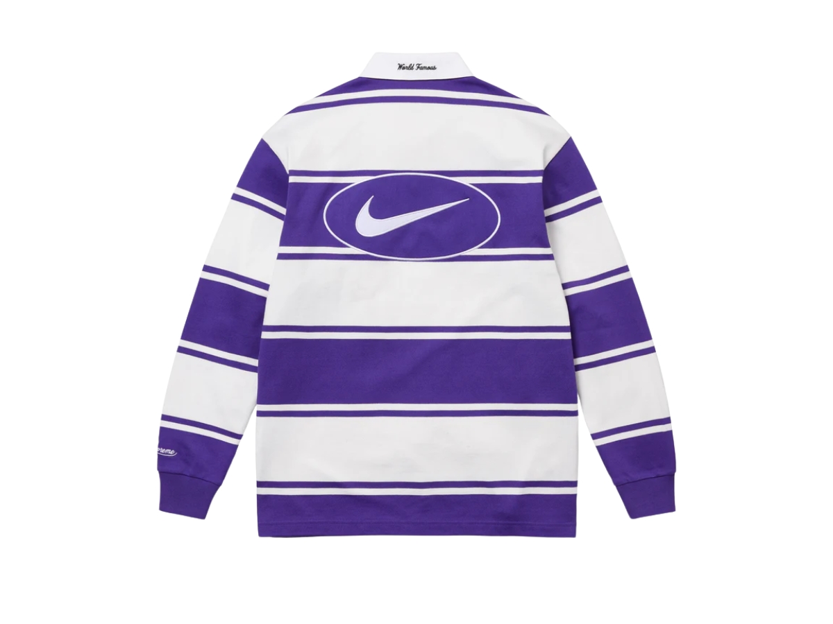 Supreme Nike Air Max Rugby Shirt 紫L Supreme x Nike Stripe Rugby Purple Shop Authentic at SASOM