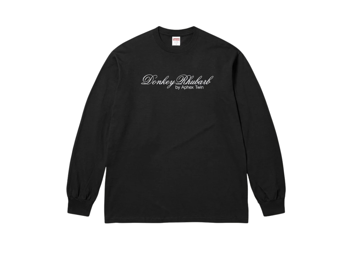 Supreme Donkey Rhubarb L/S Tee ブラック Buy Supreme Aphex Twin Donkey Rhubarb L/S Tee Black | SASOM