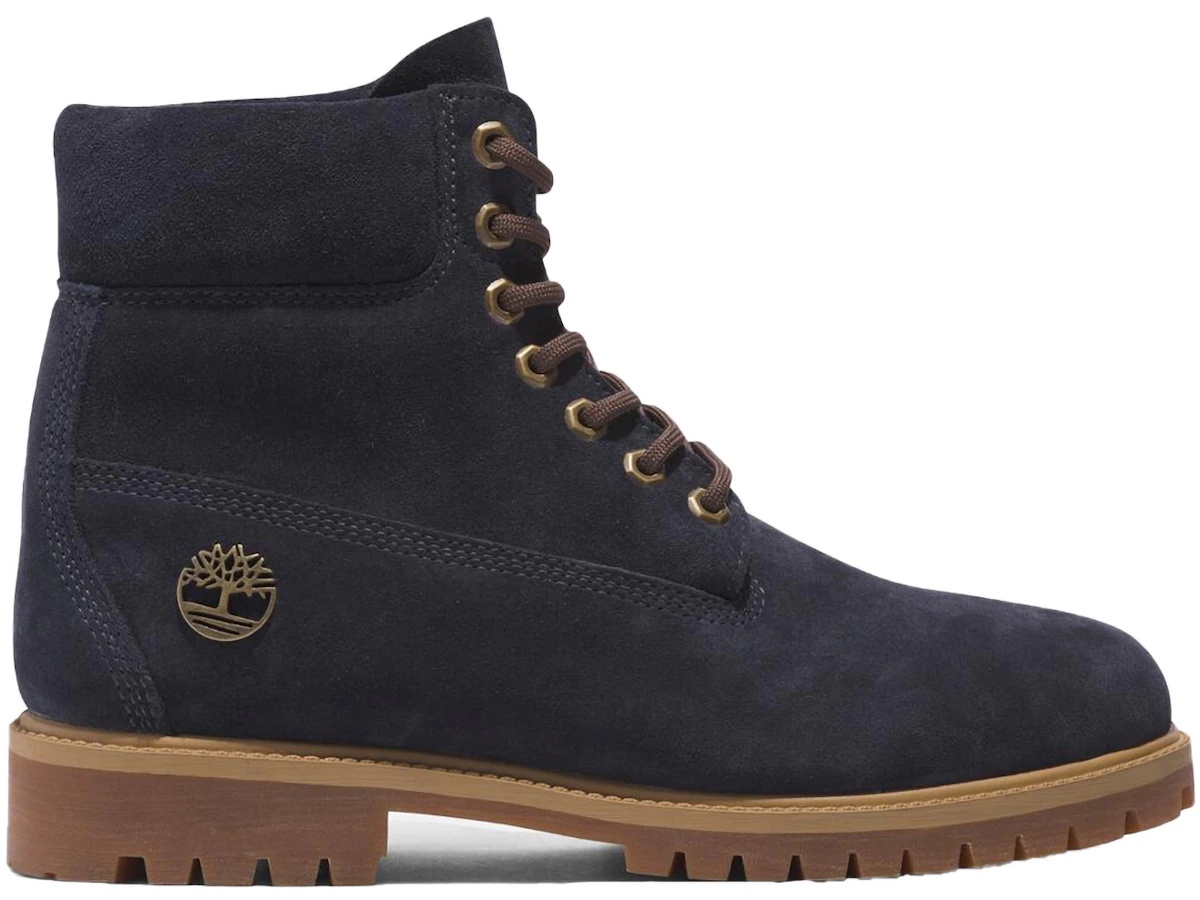 Timberland Heritage Lace Up ダークブルーSuede Timberland Heritage 6 Inch Lace Up Waterproof Dark Blue Suede