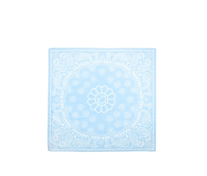 Buy Takashi Murakami Flower Paisley Bandana Bleu Clair at Sasom – Authentic and Ready to Ship