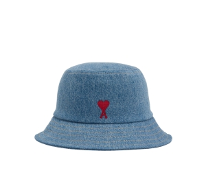 Buy Ami Paris De Coeur Embroidery Bucket Hat Blue at Sasom – Authentic and Ready to Ship