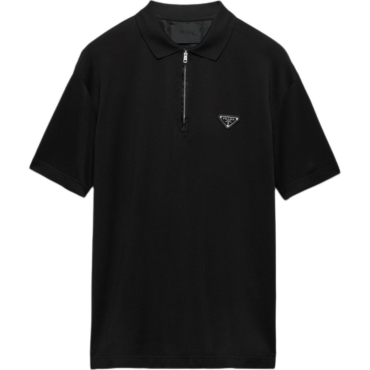 SASOM | apparel Prada Re Nylon FW24 Polo Shirt Men's Black