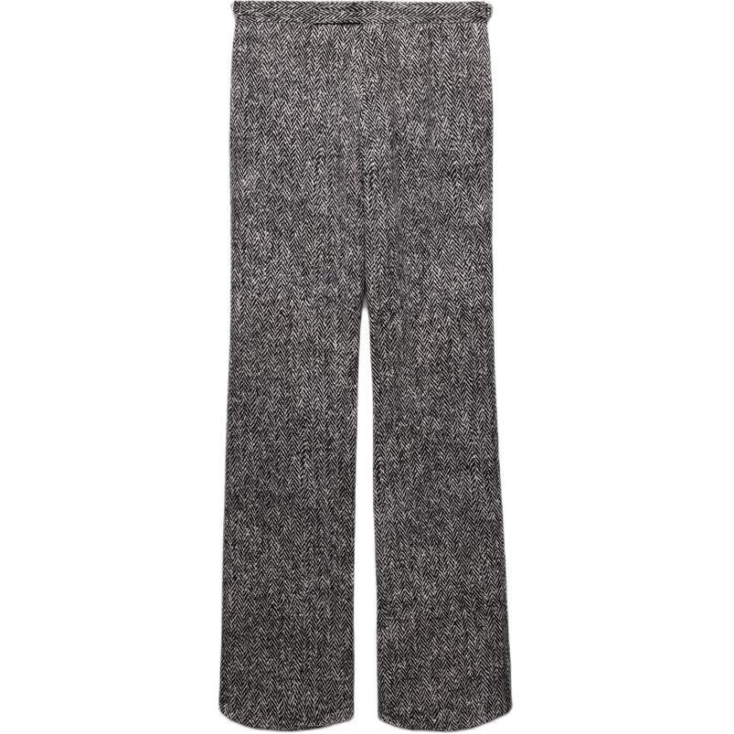 SASOM | apparel Prada SS25 Casual Pants Men's Black White Check