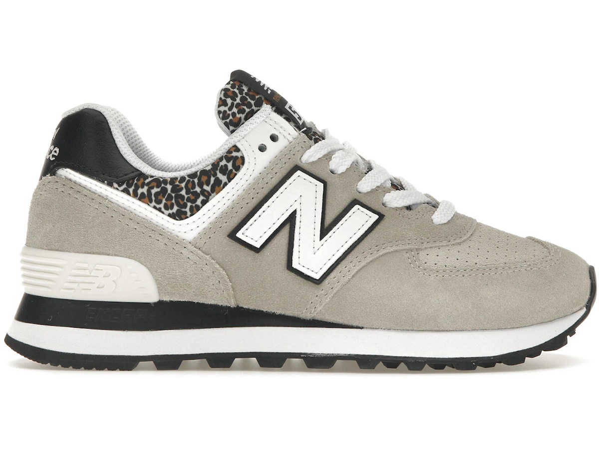 New Balance 574 Grey Black Leopard Print (Women's)