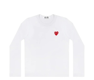 Buy Comme des Garcons Red Emblem Tee White at Sasom – Authentic and Ready to Ship