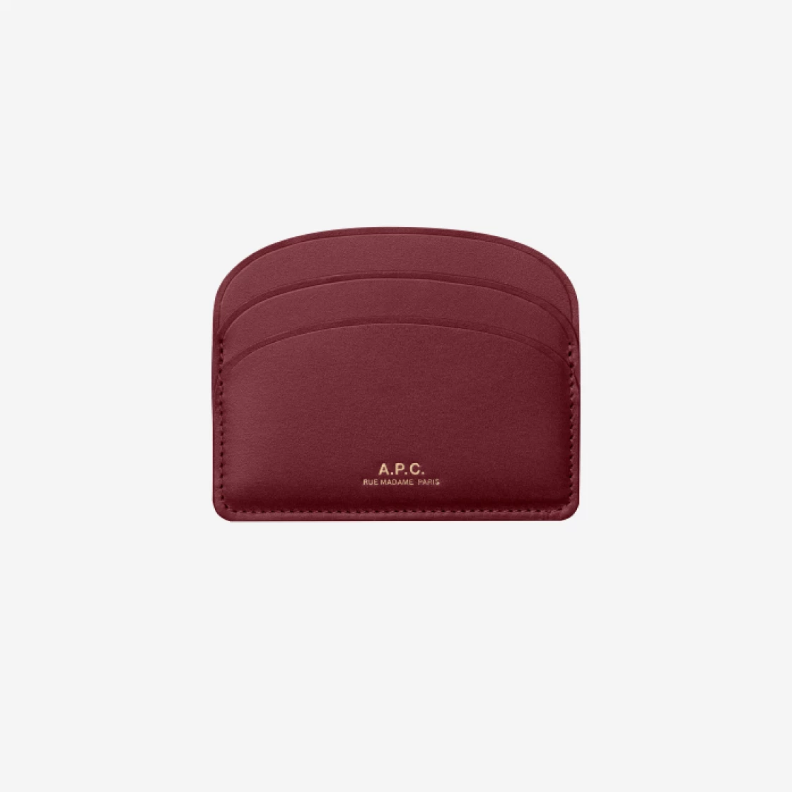 Buy A.P.C. Demi-Lune Card Holder Burgundy | SASOM