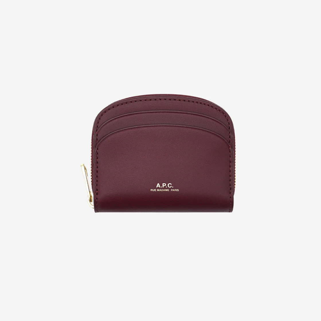 ◇A.P.C.◇ [Apesse] Half Moon Mini Half Wallet PXAWV_F63437_ Demi-Lune Mini compact wallet | Smooth leather | A.P.C.