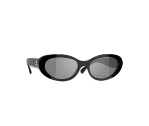 Buy Chanel Oval Sunglasses In Black Frame With Black at Sasom – Authentic and Ready to Ship