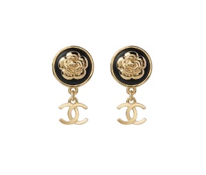Buy Chanel Coco Mark Metal and Leather Earrings Gold Black at Sasom – Authentic and Ready to Ship