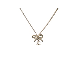 Buy Chanel Bow And Dangling Logo Necklace at Sasom – Authentic and Ready to Ship