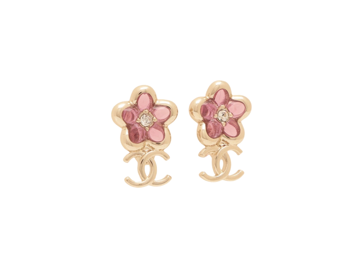 Buy Chanel Lovely Flower Earrings With A Pale Color And Cc Mark at Sasom – Authentic and Ready to Ship