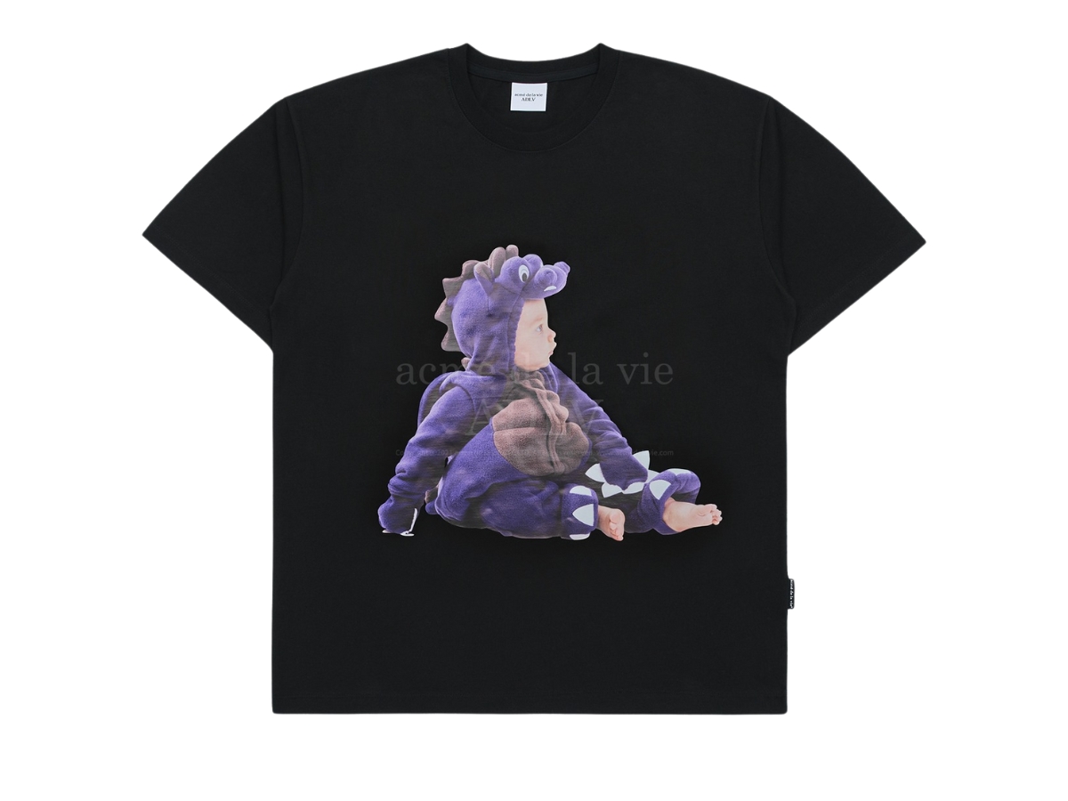 Tシャツ・カットソー ACME DE LA VIE BABY FACE PURPLE DINOSAUR SHORT SLEEV 4BUK086 Acmé De La Vie Baby Face Purple Dinosaur Short Sleeve T