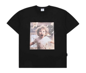 acmé de la vie Baby Face Scream Boy Short Sleeve T-Shirt Black