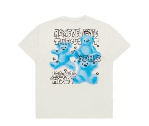 Buy acmé de la vie Crayon Three Bear Artwork Short Sleeve T-shirt Cream at Sasom – Authentic and Ready to Ship