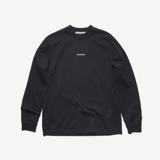 Buy Acne Studios Logo Long Sleeve T-Shirt Black at Sasom – Authentic and Ready to Ship