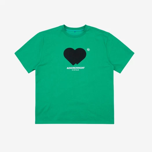 Ader Error Twin Heart Logo T-Shirt Green