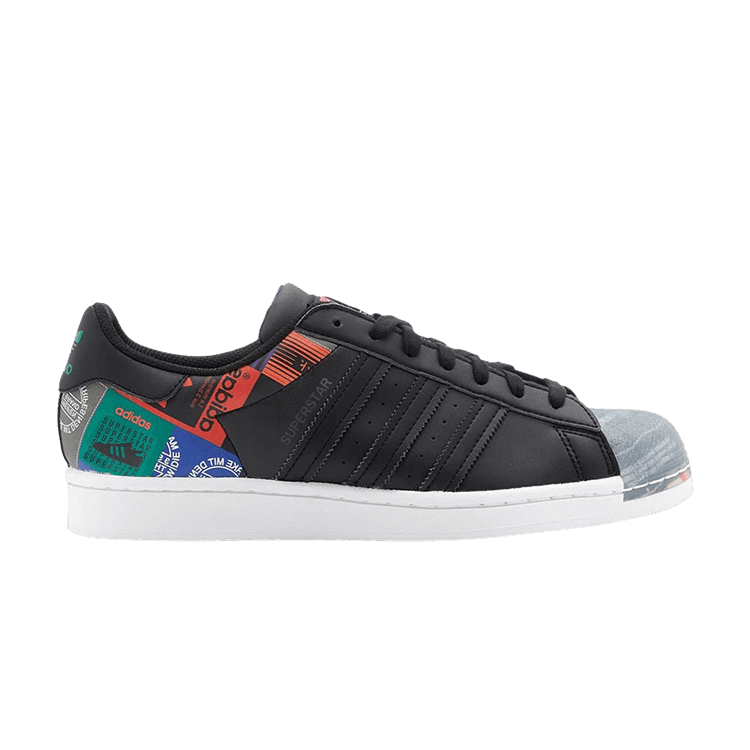 adidas originals Superstar 'Multi Logo Patches - Black'