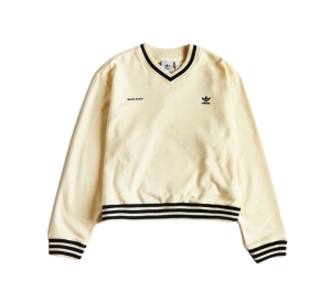 adidas x Sporty & Rich V-Neck Sweater Cream White