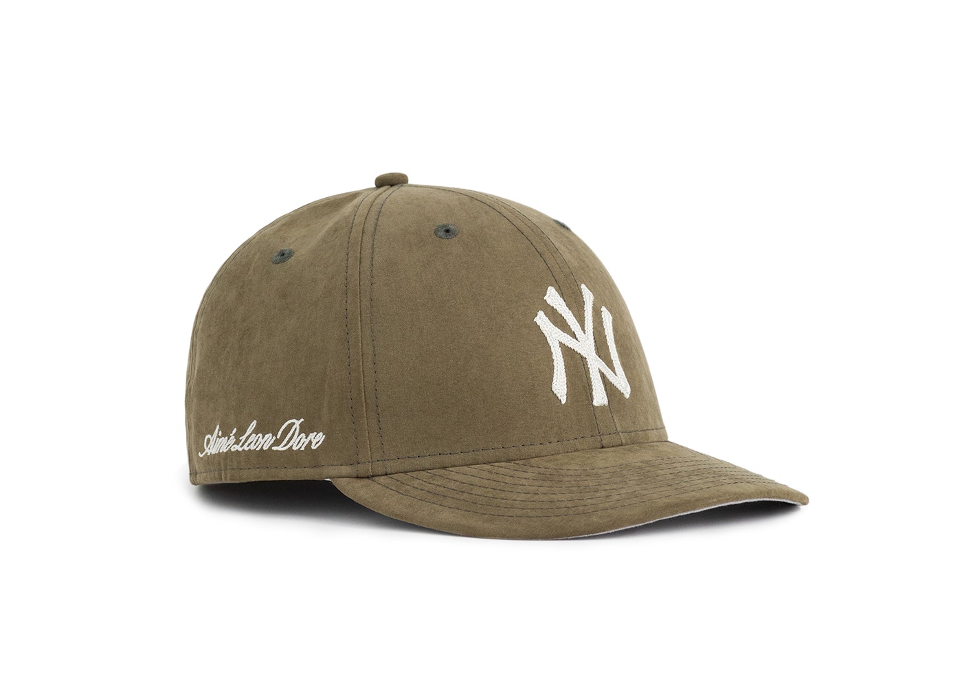 https://d2cva83hdk3bwc.cloudfront.net/aime-leon-dore-x-new-era-brushed-nylon-yankees-2021-hat-olive-2.jpg