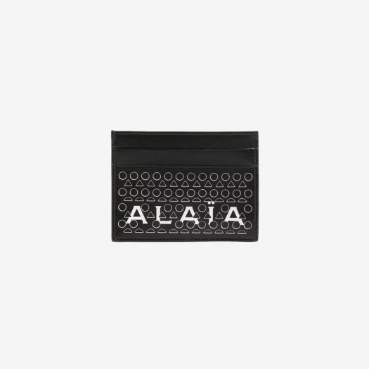 Buy Alaia Openwork Logo Card Holder Black at Sasom – Authentic and Ready to Ship