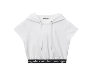 Buy Alexander Wang Cap Sleeve Hoodie In Stretch Corduroy White (W) at Sasom – Authentic and Ready to Ship