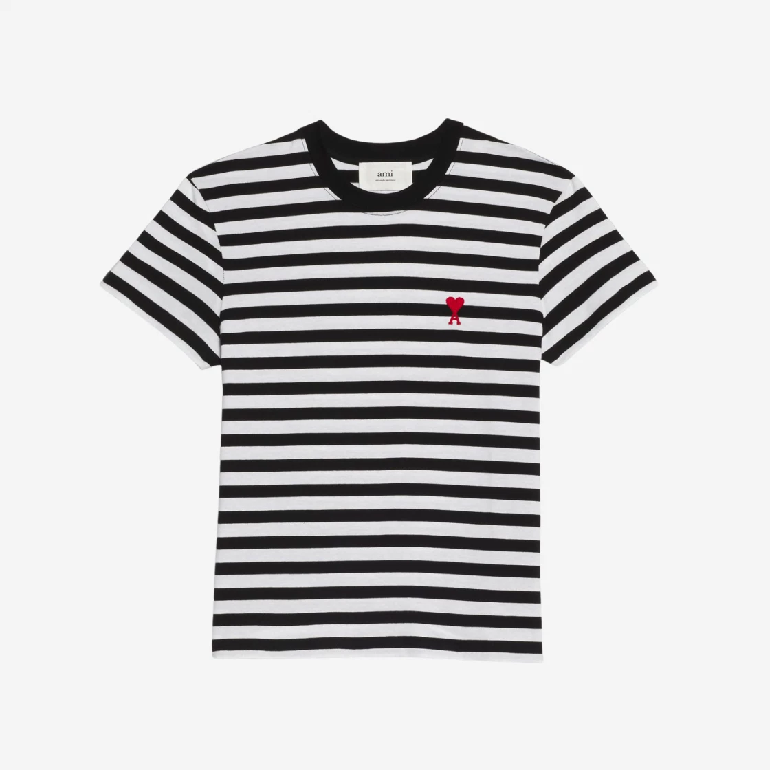 【AMI PARIS】 Black And White Adc Tshirt (2色) AMI PARIS BLACK & WHITE ADC STRIPED T-SHIRT – AREA+001