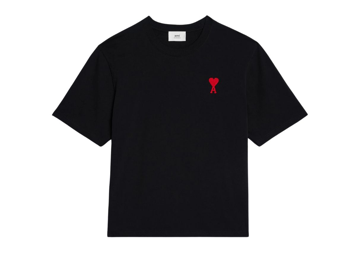 SASOM | apparel Ami De Coeur T-Shirt In Organic Cotton Jersey Black ...