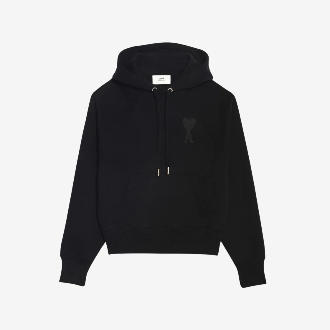 ★【AMI PARIS】★de Coeur Tone-On-Tone Zipped Hoodi.e★ Buy AMI de Coeur Tone-On-Tone Hoodie Black | SASOM