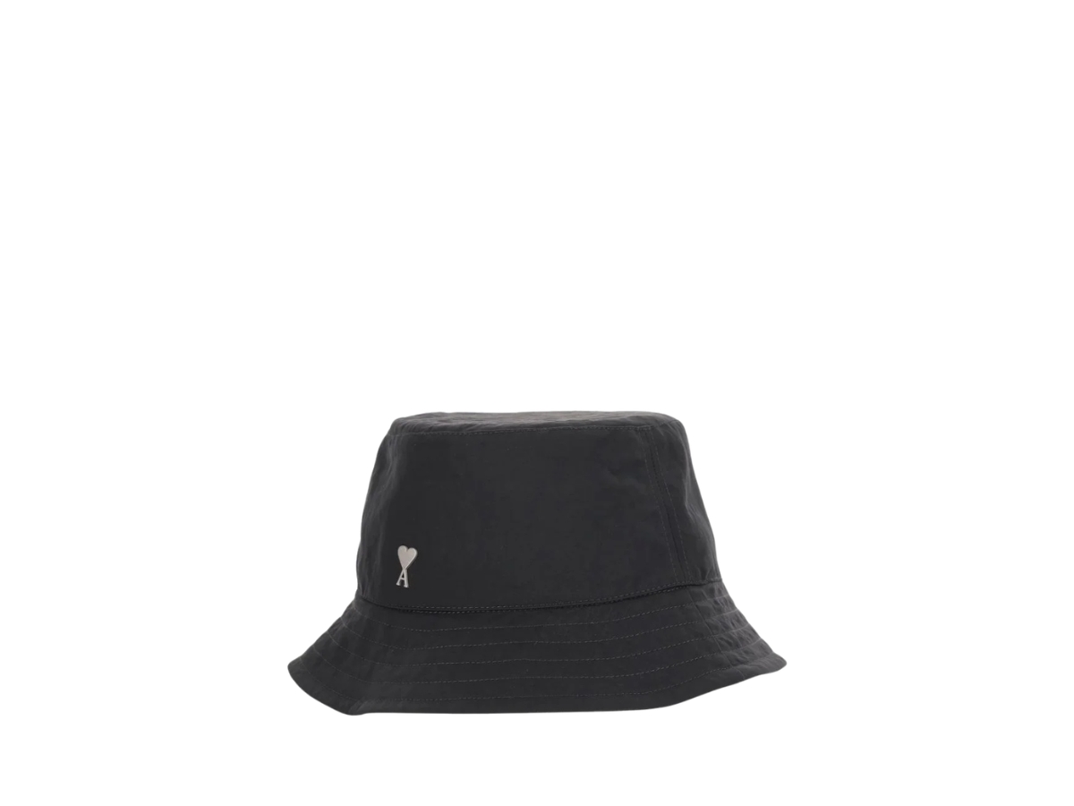 Buy Ami Paris De Coeur Logo Plaque Bucket Hat Black at Sasom – Authentic and Ready to Ship