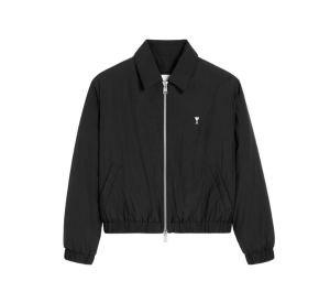 Buy Ami Paris Ami De Coeur Zipped Jacket Black at Sasom – Authentic and Ready to Ship