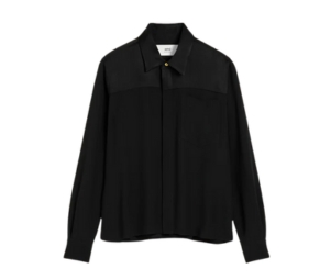 Buy Ami Paris Black Contrasted Top Long Sleeve Shirt Black at Sasom – Authentic and Ready to Ship