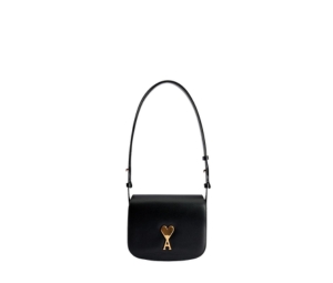 Buy Ami Paris Small Paris Bags In Smooth Leather With Brass Hardware Black at Sasom – Authentic and Ready to Ship