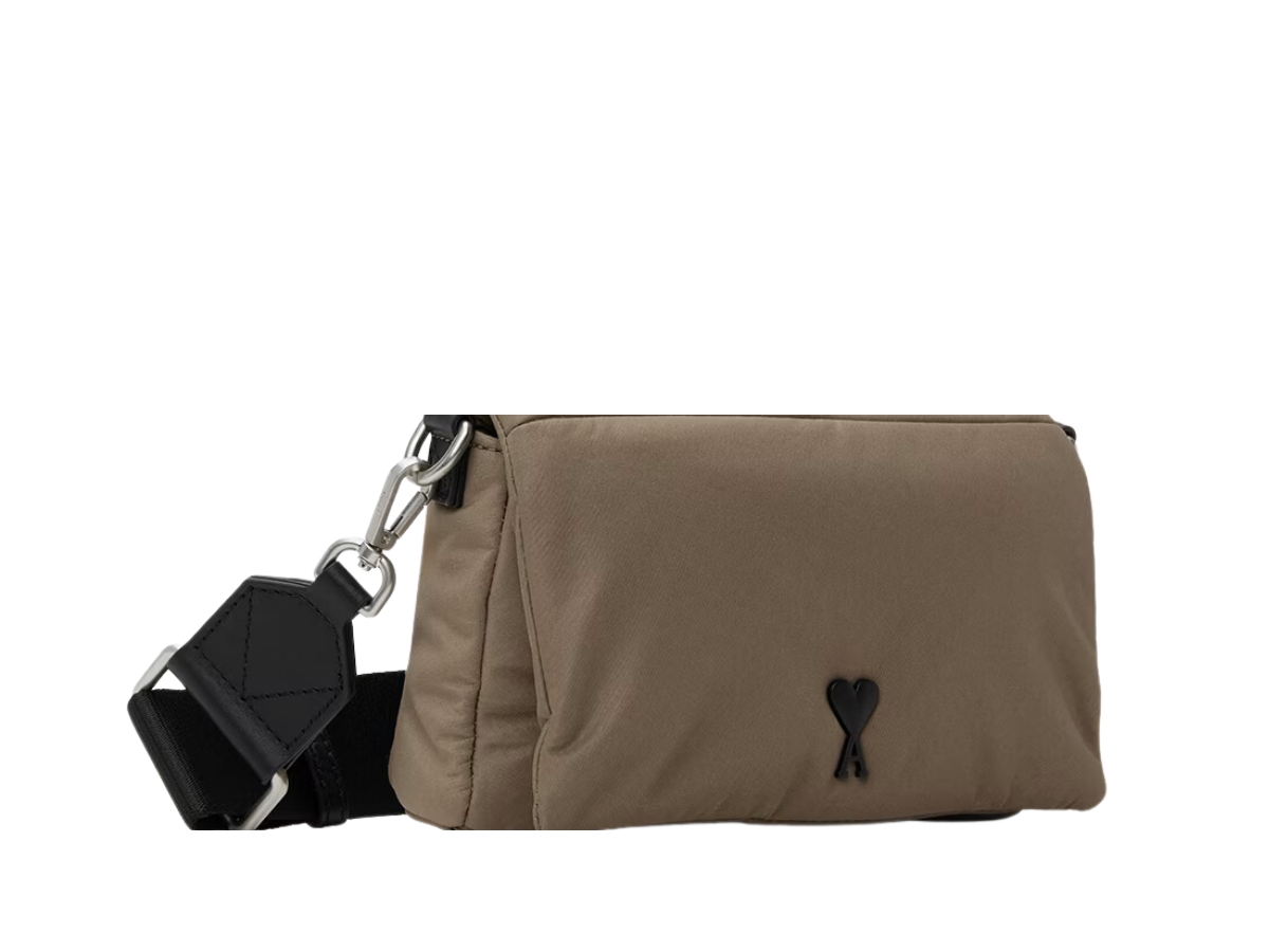 Ami Paris Taupe Ami De Coeur Lunch Box Bag Dark taupe