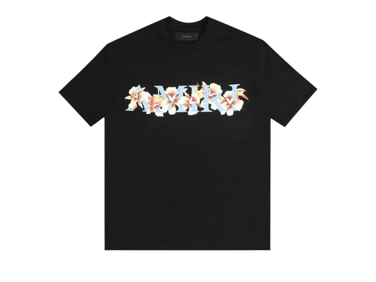 SASOM | เสื้อผ้า Amiri Hibiscus Logo Tee Black เช็คราคาล่าสุด