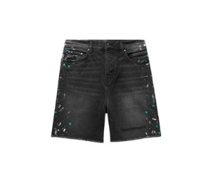 Buy AMIRI Paint-Splattered Distressed Denim Shorts Men Black at Sasom – Authentic and Ready to Ship