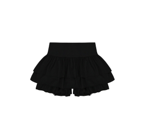 Anoetic Frill Chiffon Skirt Black