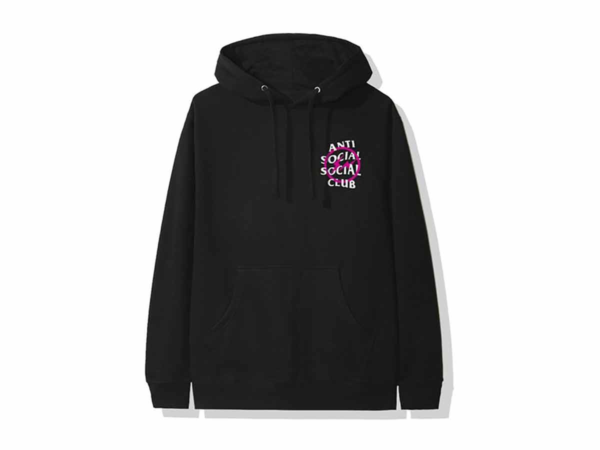 SASOM | apparel Anti Social Social Club x Fragment Pink Bolt Hoodie ...