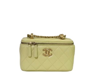 Buy Chanel Cow Leather Makeup Bag Yellow at Sasom – Authentic and Ready to Ship