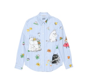 Buy Acne Studios x Moomin Striped Embroidered Shirt Blue at Sasom – Authentic and Ready to Ship