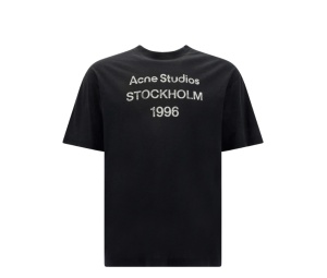 Buy Acne Studios Relaxed Fit Logo T-Shirt Faded Black at Sasom – Authentic and Ready to Ship