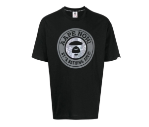 Buy Aape Unvs Logo-Print T-Shirt Black at Sasom – Authentic and Ready to Ship